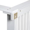 NAYSAYE Patio Swing Wooden Twin Size Porch Swing Bed Durable Elegant Design for Outdoor Relaxation, White, 85.75"*14.75"*9.25" - 4 of 4
