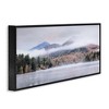 Stupell Industries Looming Fog Mountain Peak Reflective Lake Photography Framed Giclee Art - 2 of 4