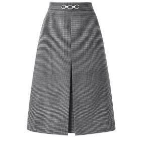 Hobemty Women's Office Skirt Knee Lenght High Waist Plaid Tartan Skirt - 1 of 4