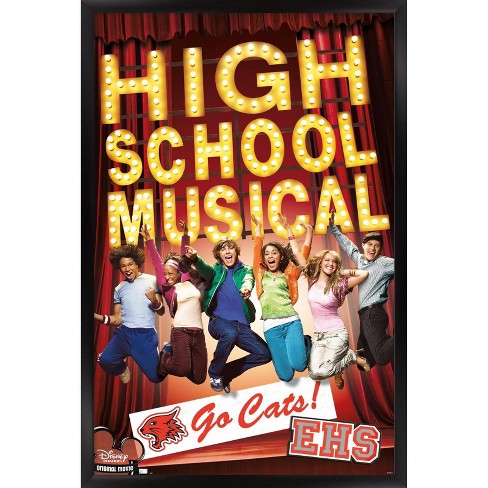 Trends International High School Musical Go Cats Framed Wall Poster Prints Black Framed Version 14 725 X 22 375 Target