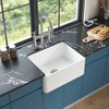 White Farmhouse Sink Deep Apron Sink Undermount Farmhouse Kitchen Sink Single Farm Sink - 3 of 4