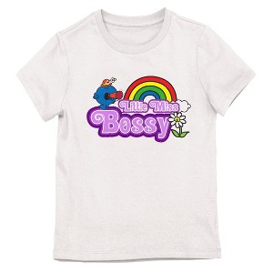 Mr. Men And Little Miss Little Miss Bossy Girl’s White Crew Neck Short Sleeve T-shirt - 1 of 2