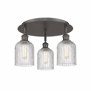 Bridal Veil - 3 Light Flush Mount In Art Deco Style-10 Inches Tall and 16.75 Inches Wide - 1 of 1