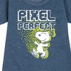 - Peanuts - Pixel Perfect Graphic Short Sleeve Fleece Dress - 2 of 4
