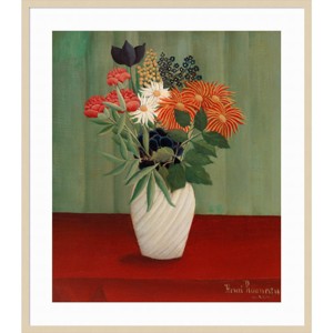 Amanti Art Bouquet De Fleurs by Henri Rousseau Wood Framed Wall Art Print - 1 of 4