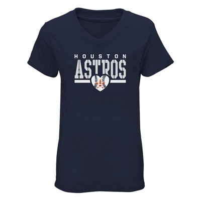 Mlb Houston Astros Youth Girls' Henley Team Jersey - Xs : Target