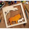 Genie Crafts 2-Piece Unfinished Wood Lion Cutout Wall Art Decor for Painting, DIY Crafts, 11.6 x 0.2 in - 2 of 4