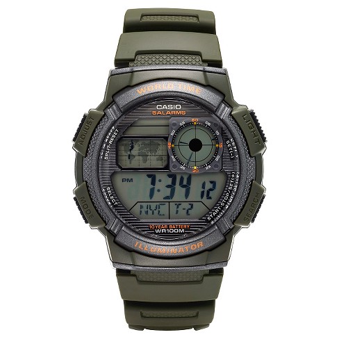 Casio world 2024 time green