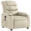 vidaXL Massage Recliner Chair Cream Faux leather Standard Recliner Size - 3 of 4