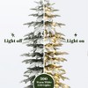 LuxenHome 3-Piece Pre-Lit Green Sweeping Branches Artificial Christmas Tree Set with Light Faux Snow - 4 of 4