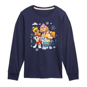 Boys' - Paw Patrol - Paw Patrol Group With Icons Long Sleeve Graphic T-Shirt - 1 of 4