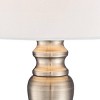 Regency Hill Thom Traditional Desk Lamp 19 1/4" High Brass Candlestick Touch On Off White Bell Shade for Bedroom Living Room Bedside Nightstand Office - 3 of 4
