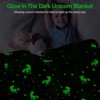 Itopfox Unicorn Glow in The Dark Blanket for Girls and Kids, Soft Fleece Throw, Magical Unicorn Gift for Ages 3-12, Perfect for All Seasons - 2 of 4