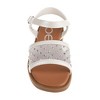 bebe Girls' Sandals - Kids' Open Toe Summer Shoes with Mesh Upper, Perfect Flat Sandals for Girls (Little Girl/Big Girl) - 4 of 4
