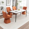 SEYNAR Modern Velvet 360 Degree Swivel Armless Dining chair Set of 4 - 2 of 4