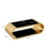 GDFStudio Victoire Modern Gold Stainless Steel Coffee Table with Tempered Glass Top - 2 of 4