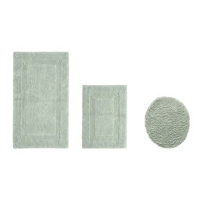 Lux Premium 100% Cotton  Ultra-Soft Tufted Solid Reversible 3 Piece Bath Rug Set, Water-Absorbent, Durable, Machine Washable Bathroom Rug - 1 of 4