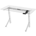 Monoprice Single Motor Angled Sit-Stand Desk Frame With Built-In Retracting Casters - Workstream Collection