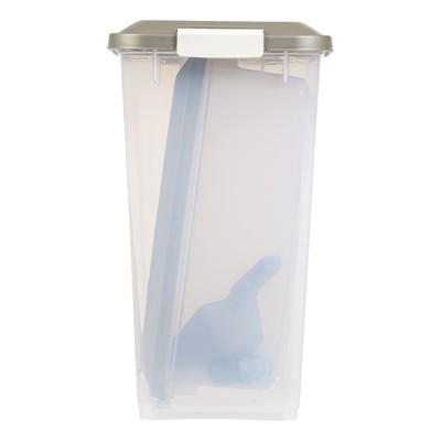 Translucent Plastic Airtight Pet Food Storage Combo with Scoop