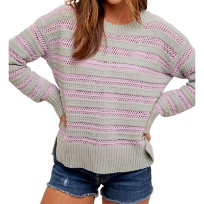 Women's Demi Striped Sweater - Hem & Thread