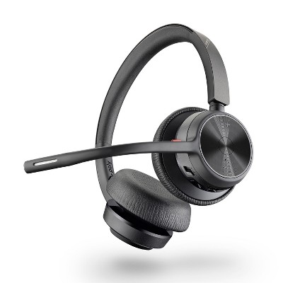 Poly Voyager 4320 UC Wireless Headset (Plantronics) - Headphones with Boom Mic - Connect to PC / Mac via USB-C Bluetooth Adapter, Cell Phone via Bluetooth - Works with Teams, Zoom & More