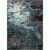 Modern Abstract Rug - Non-Slip TPR Backing Contemporary Carpet Low Pile Thin Soft Floor Mat Non-Shedding Office Open Space Floor Covering - 2 of 4