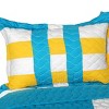 Slickblue Full/Queen Quilt Set, 100% TC Fabric Vermicelli Quilted Patchwork, Reversible, Multi Design & Color, 3pc - 3 of 4