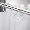 Home Mart Goods 12 Piece Clear Premium Plastic Shower Curtain Hooks Rings C-Shape 2.3" Inches - 3 of 4