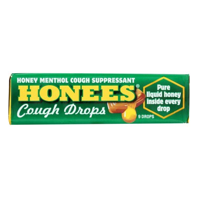 Honees Cough Drops Honey Menthol - Pack of 24 - 9ct