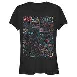 Junior's Turning Red Neon Doodles Mei Lee T-Shirt