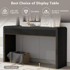 Whisen Solid Wood Veneer Console Table with 3 Fluted Drawers, Featuring Natural Wood Grain - 4 of 4