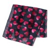 CTM Women's Lightweight Satin Valentine's Bold Heart Print Scarf - 2 of 4