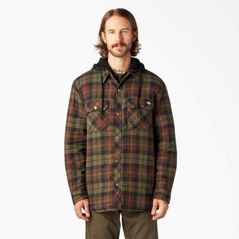 Dickies Relaxed Fit Icon Hooded Quilted Flannel Shirt Jacket