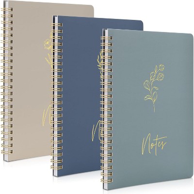 Aesthetic Spiral Notebook Set of 3 For Women Large College Ruled Journal/Notebook with Perfect Supplies to Stay Organized at Work or School