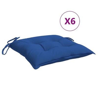 vidaXL Chair Cushion Non Slip Outdoor Patio Seat Cushion Pad Oxford Fabric - Blue 19.7" x 19.7" x 2.8" 6 Pack