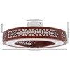 YIYIBYUS 22Inch Indoor 2 Colors Change LED Red Wood Framed Ceiling Fan - 4 of 4