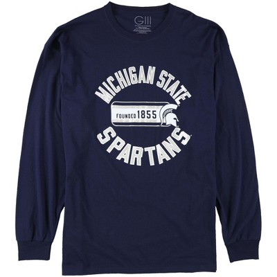 G-III Sports Mens Michigan State Graphic T-Shirt, Blue, X-Large