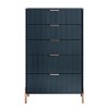 Festivo 4pc Modern Elegance Bedremm Chest and Dresser and 2 Drawer Nightstands Set Navy - image 4 of 4