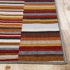 Modern Striped Block Non-Slip Indoor Outdoor Area Rug by Blue Nile Mills - 3 of 4