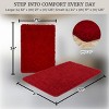 Lavish Home 2-Piece Chenille Memory Foam Bathroom Rugs Set - 3 of 4