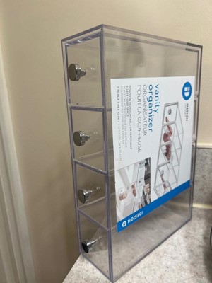 Clear Drawers Tower, 4 Drawer Flip, 2.75 x 7 x 10