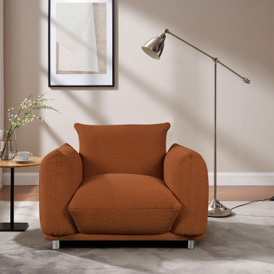 NicBex Couches for Living Room 42" Single Sofa Accent Chair Fabric Cotton Linen Chair Modern Upholstered 1-seater Sofa Couch for Apartment