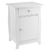 Karl Home 1-Drawer White MDF (Medium-Density Fiberboard) 17.72in. W Nightstands - 4 of 4