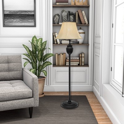 Decor Therapy Wellington Steel Swing Arm Floor Lamp: UL Listed, Adjustable, No Bulb Included