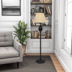 Decor Therapy Wellington Steel Swing Arm Floor Lamp: UL Listed, Adjustable, No Bulb Included - 1 of 4