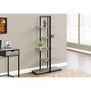 Bookshelf, Bookcase, Etagere, 5 Tier, 60"h, Office, Bedroom, Brown Laminate, Black Metal, Contemporary, Modern - 2 of 4
