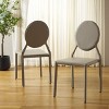 Warner Round Back Leather Side Chair (Set of 2) - FOX2018 - Safavieh Couture - 3 of 4