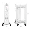 1500W Electric Indoor Oil Heater W/3 Heat Settings & Safe Protection for Home - image 4 of 4