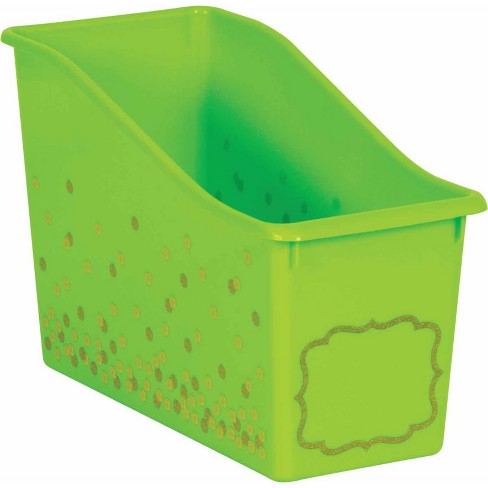 Teacher Created Resources Lime Confetti Plastic Book Bin (Pack of 6) - image 1 of 1