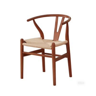 Infurnic Accent Chairs, Modern Chairs Set with Sturdy Legs, for Kitchen and Dining Room, Brown, 19.7"*15.7"*31.5"